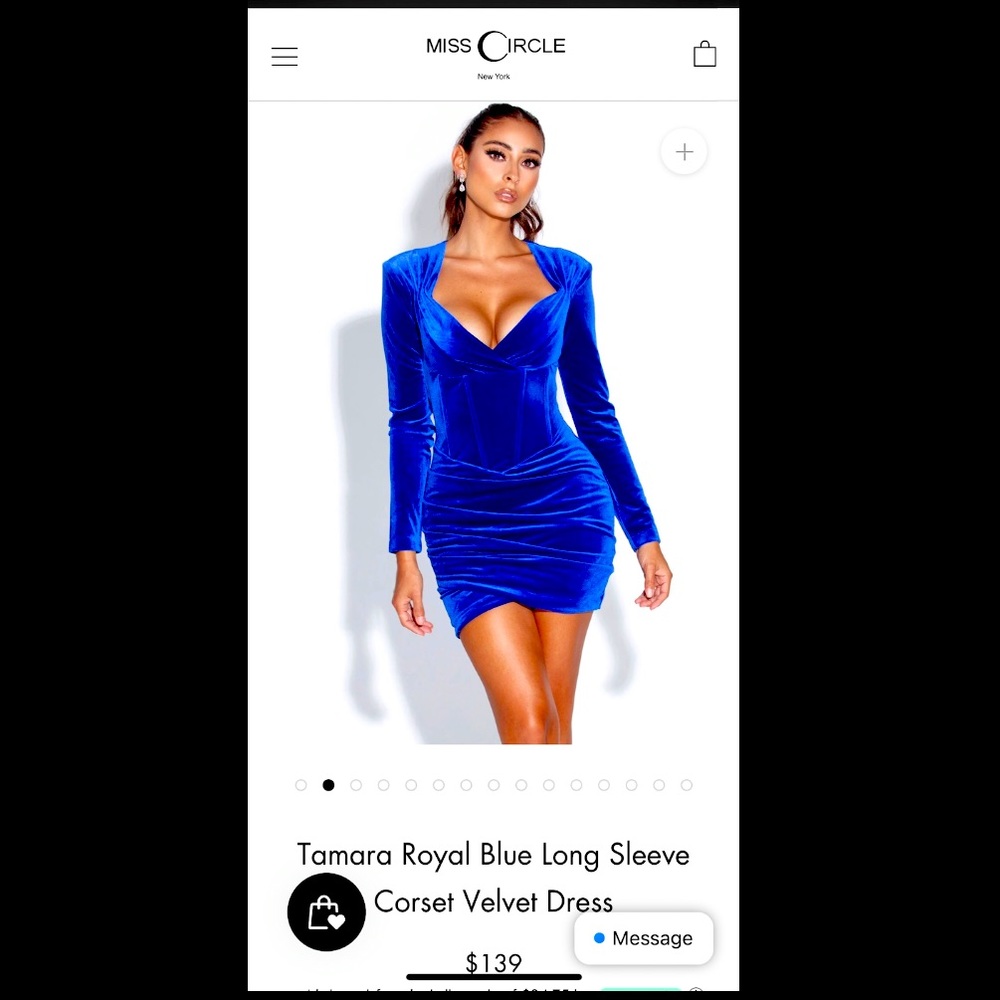Miss Circle Velvet Dress